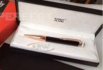 Perfect Replica Montblanc Rose Gold Clip Black And Rose Gold Ballpoint Special Edition Gift Pen